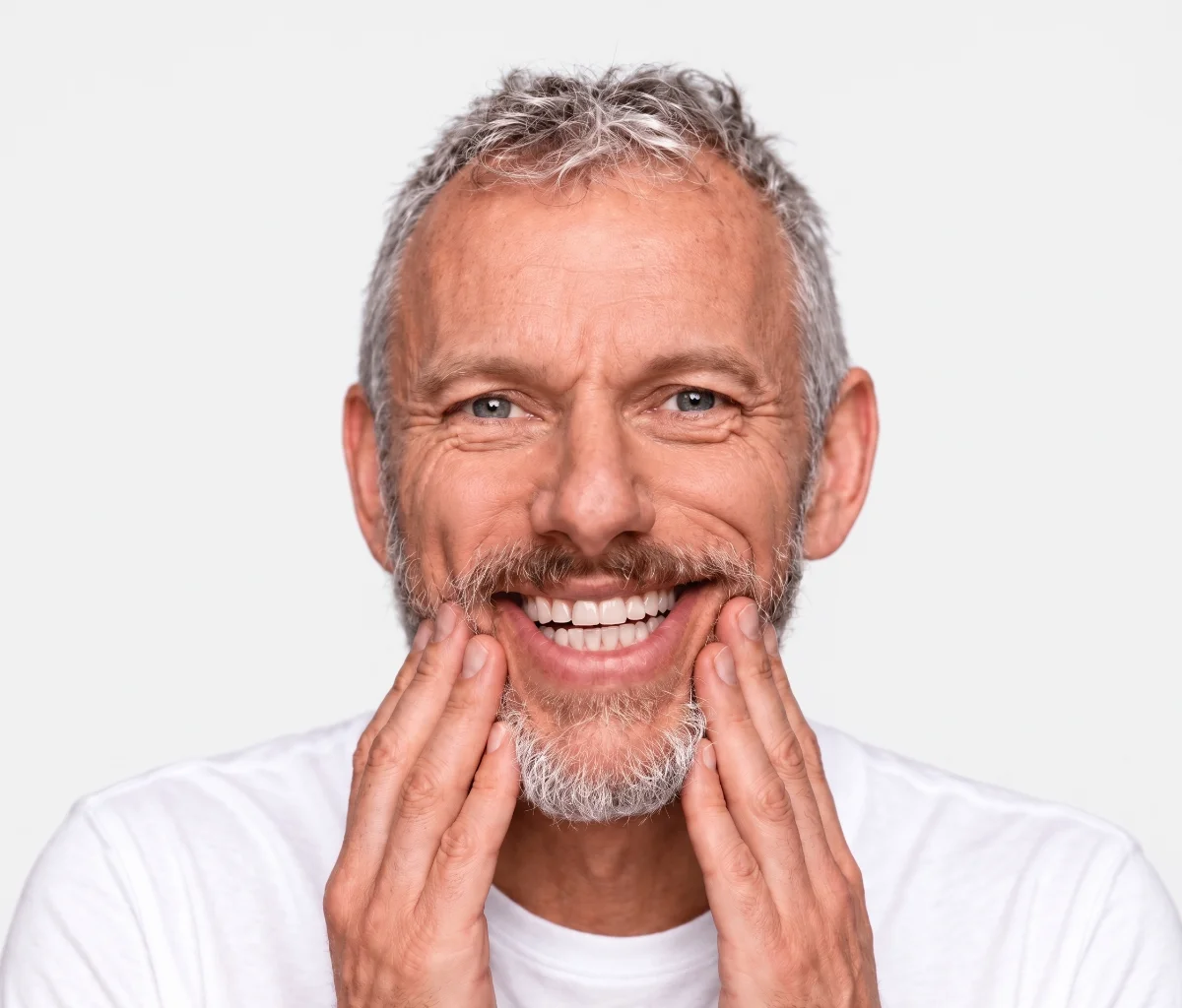 Smiling dental implant patient